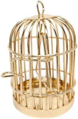 VenTen Puppenhaus Miniatur Vogelkäfig, Metall, beige, Zubehör - Bild 1