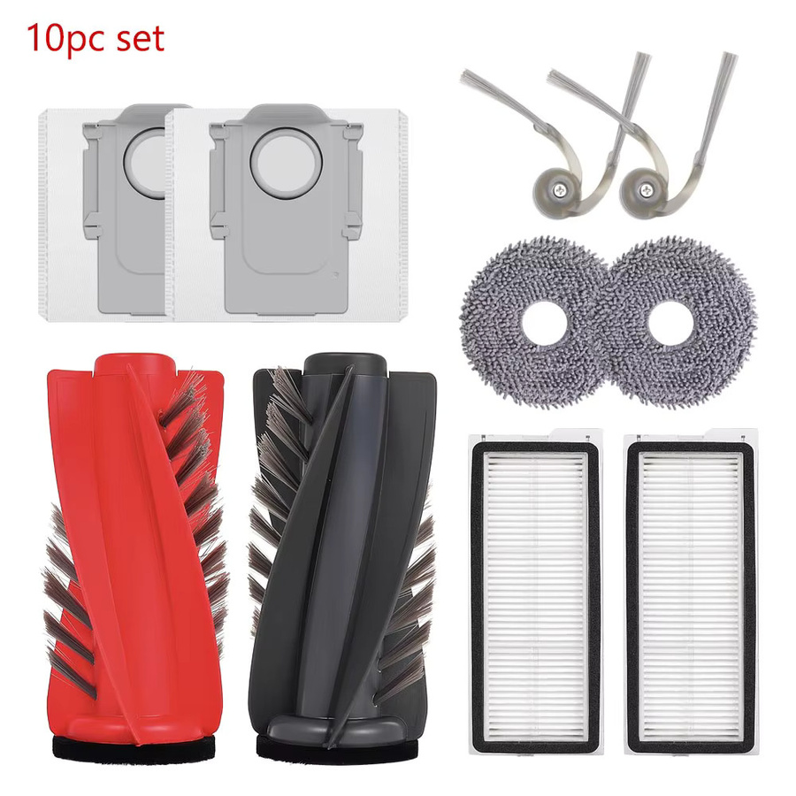 Roborock Zubehör-Set für Qrevo, Curv und Edge Modelle mit Seitenbürsten, Filtern, Mopps und Staubbeuteln aus Kunststoff - Bild 5