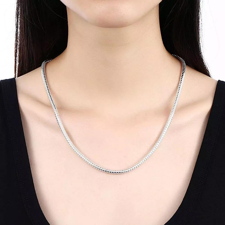URGOOD Schlangenkette 925 Sterling Silber, 3 mm, 70 cm, Damen - Bild 5