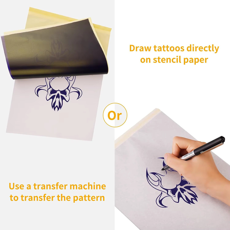 100 Stück Tattoo Transfer Papier A4 weißes Thermopapier für Tattoo Transfer Maschinen und Schablonen - Bild 3