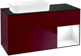 V&B Waschtischunterschrank Finion mit Wandbeleuchtung, Weiß Matt, B/T: 120 x 60 cm - Bild 1