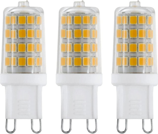 Eglo LED-Leuchtmittel G9 Röhrenform 3 W warmweiß klar 3er Set H x Ø: 4,9 x 1,6 cm - Bild 1
