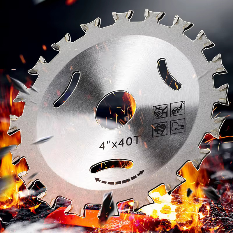 NIUXIANG Mini Kreissäge Klinge mit Hartmetallspitze für Holz, Silber, Durchmesser: 110 mm, Breite: 4 mm, Zähnezahl: 40T - Bild 3