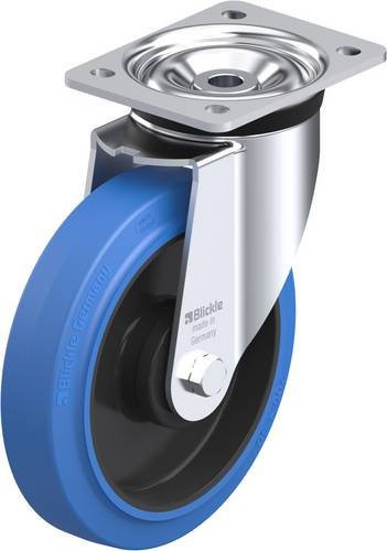 Blickle Lenkrolle LK-POEV 200KA-SB in Schwarz und Blau mit 200 mm Rad-Durchmesser und 500 kg Tragfähigkeit - Bild 1