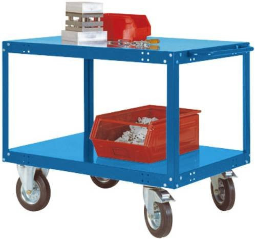Manuflex Tischwagen TP1062.5007 in Brillantblau (RAL 5007) aus Stahl, B/T/H: 100 x 70 x 81 cm - Bild 1