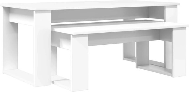 vidaXL Kaffeetisch Set 2-teilig modern in Weiß aus MDF und Holzwerkstoff - Bild 1
