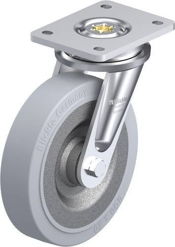 Blickle Lenkrolle LO-SE 200K-SG in Silber und Grau mit 200 mm Rad-Durchmesser und 600 kg Tragfähigkeit - Bild 1