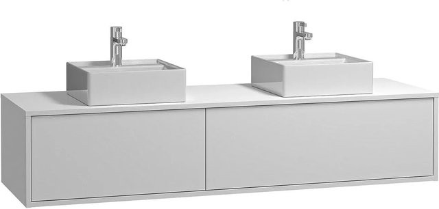 Vente-unique Doppelwaschtisch Isaure Weiß, Wandmontage - Bild 1