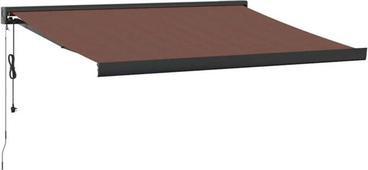 Automatische Markise von Vidaxl in Braun mit Aluminiumgestell und Polyesterstoff, B/H: 350 x 250 cm - Bild 1