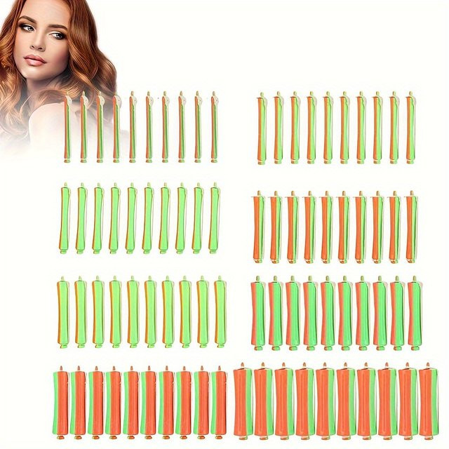 12er Set Kunststoff Haar Dauerwelle Stangen Roller, Lang - Bild 1