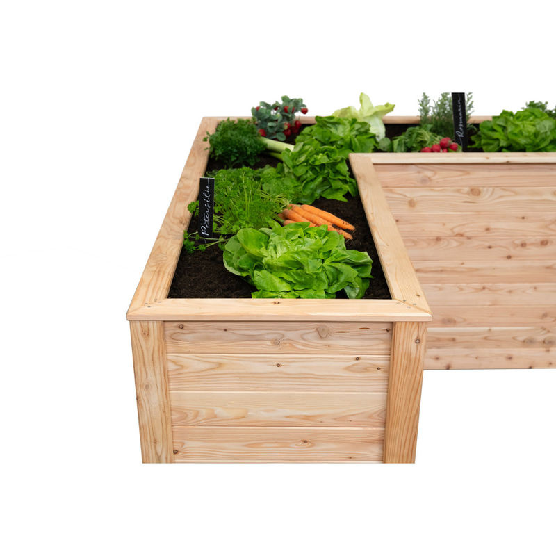 Westmann Hochbeet Klassik aus Lärchenholz in Braun, B/T/H: 170,5 x 170,5 x 84 cm - Bild 4