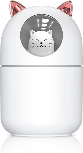 OutsideWorld Mini USB Luftbefeuchter mit Farb-LED-Licht, geräuschlos und tragbar, weiß - Bild 1