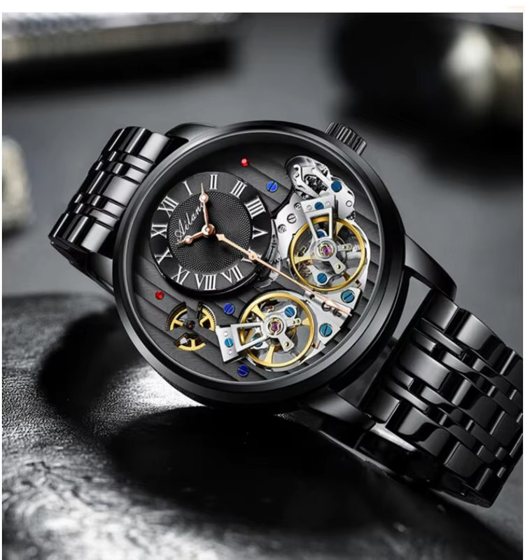 AILANG Armbanduhr Automatik, Edelstahl, Schwarz, Herren - Bild 2