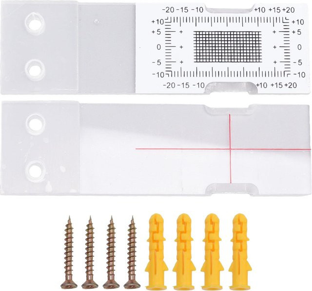 Spaltmessgerät GoolRC aus Acryl für Gebäudewände als Rissmonitor mit Eckrissvergleich in White und Transparent - Bild 1