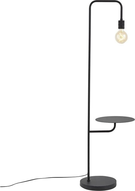 QAZQA Moderne Stehleuchte Schwarz mit Rundtisch Ostrich für Wohnzimmer und Schlafzimmer - Bild 1