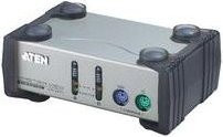 ATEN MasterView KVM-Switch für 2 KVM-Ports mit VGA-Anschluss in Grau und Silber - Bild 1