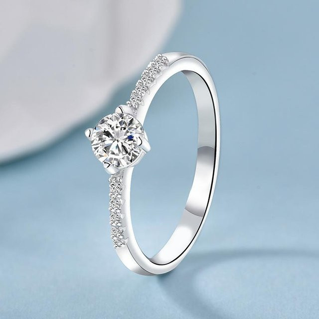 Wucifang Jewelry Ring 925 Silber, Diamant, Zirkonia, gray, Damen - Bild 1