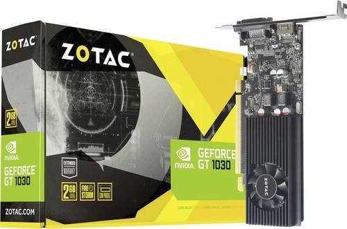 Zotac GeForce GT 1030 Grafikkarte mit 2GB GDDR5, PCIe, HDMI und DVI in Schwarz - Bild 1