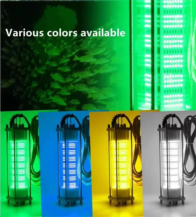 120W LED Unterwasser-Angellicht IP68 mit grünem und gelbem Licht für das Nachtangeln - Bild 5