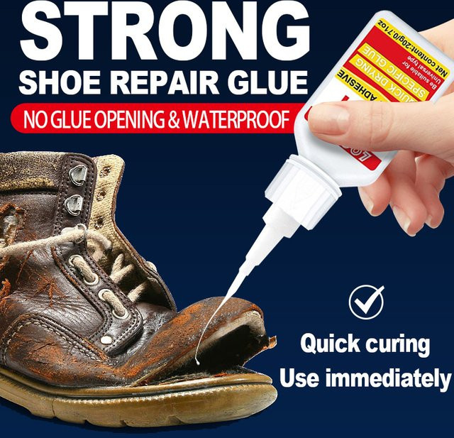 LOOLIFL Schuhkleber professionell, transparent und wasserdicht für Wanderschuhe, Sportschuhe und Lederschuhe - Bild 1