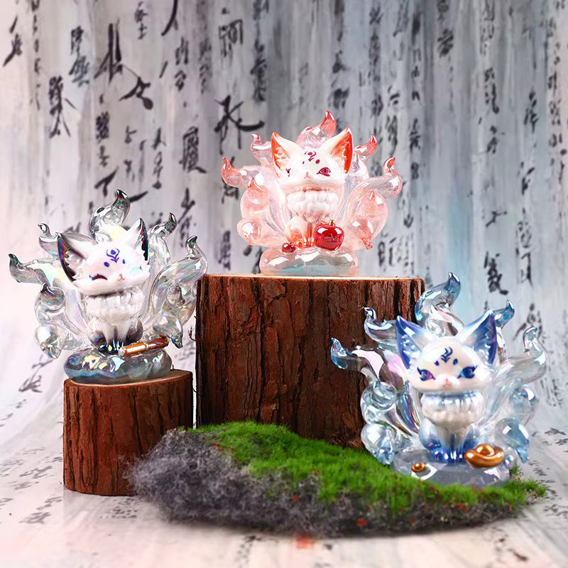 52TOYS Neun-Schwänziger Fuchs Blind Box Figuren, Kawaii Desktop-Ornamente in Multicolor - Bild 3
