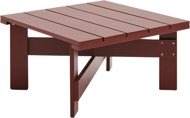 HAY Crate Couchtisch aus lackiertem Kiefernholz in Rot, B/T/H: 75,5 x 40,0 x 40,0 cm - Bild 1