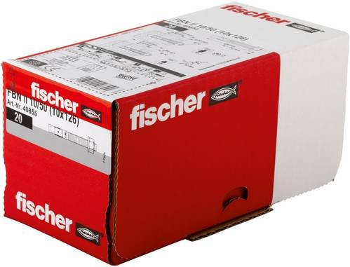 Fischer Bolzenanker FBN II 10/50 aus verzinktem Stahl, Länge: 126 mm, Durchmesser: 10 mm, 20 Stück - Bild 1