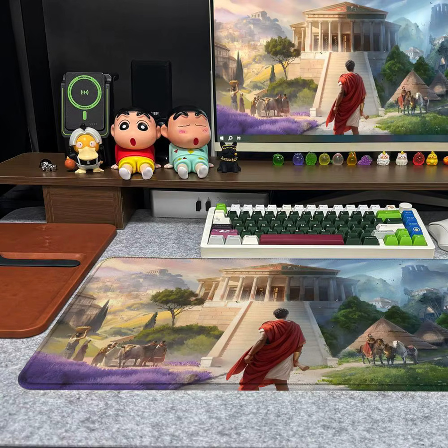 Spiel A-Anno 117 XXL Mauspad in Schwarz und Multicolour, rutschfeste Gamer-Schreibtischunterlage mit HD Art Design, B/T: 90 x 40 cm - Bild 3