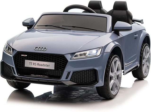 TPFLiving Audi TT RS Elektro-Kinderauto, nardo-grau, mit Ledersitz und Sicherheitsgurt - Bild 1