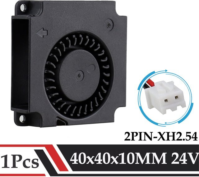 Gdstime Gebläse DC 24 V bürstenloser Abluftkühler Schwarz B/T/H: 40 x 40 x 10 mm - Bild 1