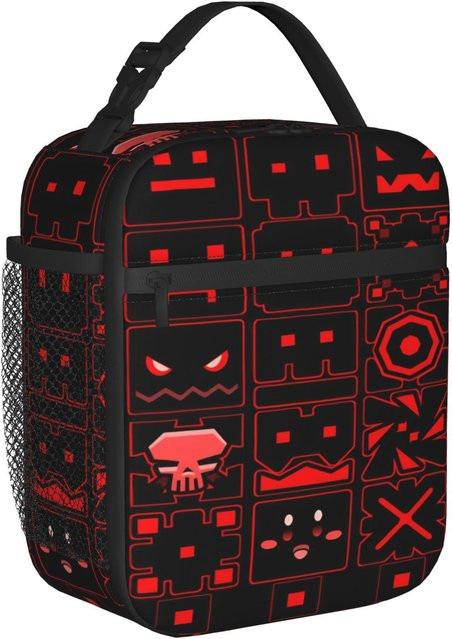Isolierte Lunchtasche Fancy Style Studio Geometrie Würfel Design in Schwarz - Bild 1