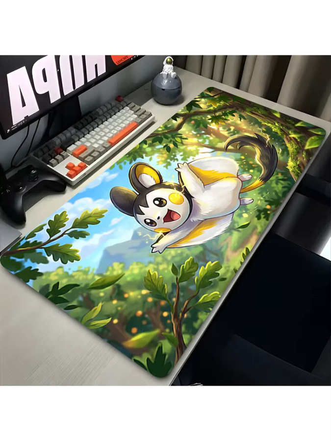 Bandai Kawaii Emolga XXL Gaming Mauspad aus Gummi in Multicolour für PC-Gamer - Bild 2