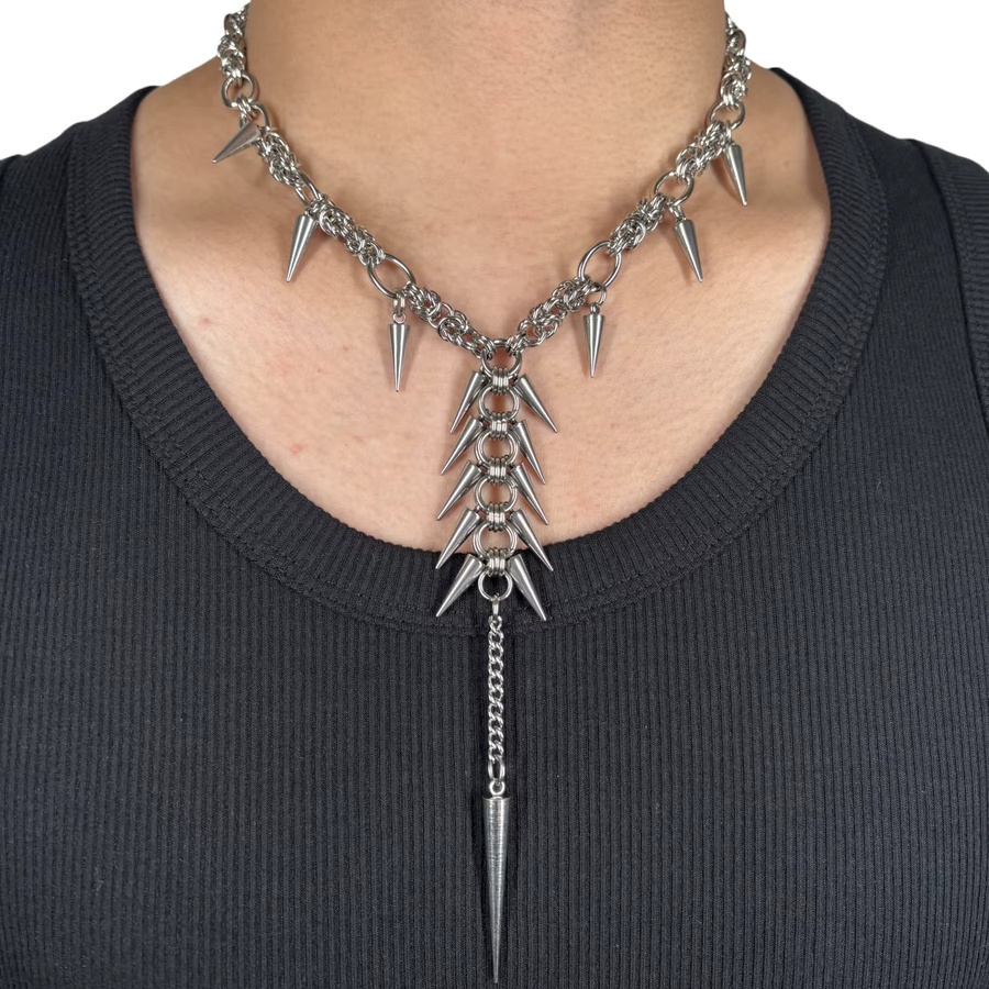 EDY STONE Halskette, Edelstahl, Silber, Unisex, Geometrisch - Bild 2