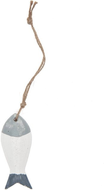 Rico Design Holzhänger Fisch in Grau-Weiß, B: 8,5 cm, T: 3,5 cm - Bild 1