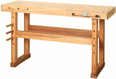 Rikta Hobelbank aus Buchenholz mit variablem Schraubstock, braun, B/H/T: 140 x 83 x 50 cm - Bild 1