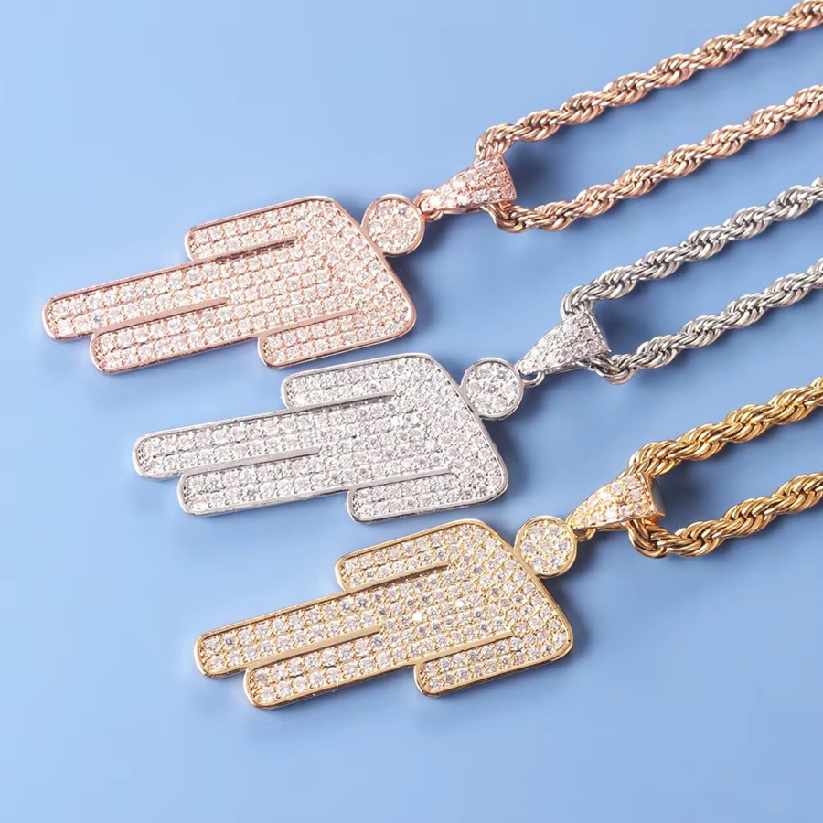 RUIYI Halskette Edelstahl, Zirkonia, Unisex, Bicolor - Bild 2