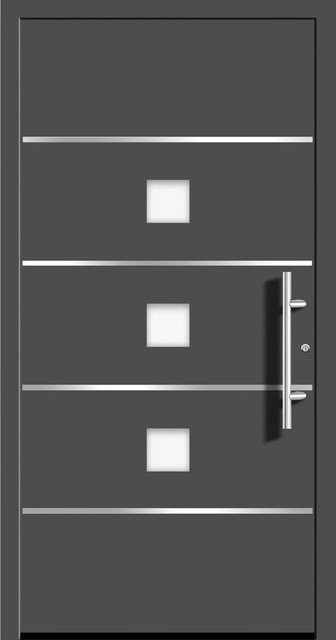 Aluminium-Haustür Splendoor Moderno M370/B in Anthrazit Metallic, Anschlag Rechts, B: 110 cm, H: 210 cm - Bild 1