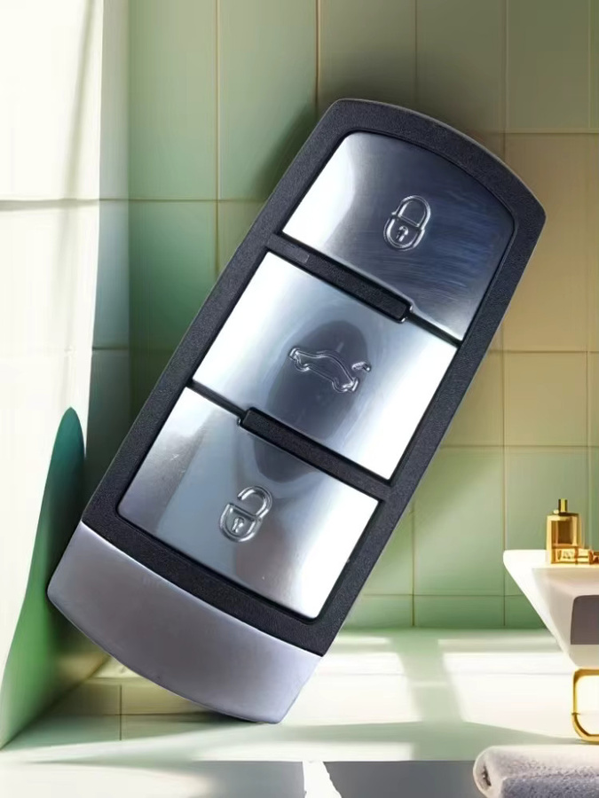 Jingxin Auto Fernbedienung Schlüssel für VW Passat B6 3C B7 Magotan CC, 48 Chip 3C0959752BA, 434,4 MHz, 3 Tasten Flip Smart Key, Schwarz - Bild 4