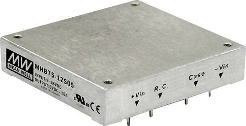 Mean Well MHB75-24S24 DC/DC-Wandler 75W mit 1 Ausgang in Silber - Bild 1