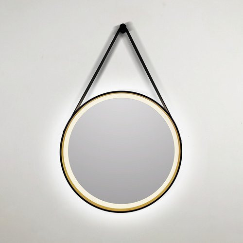 TALOS Badspiegel rund mit LED-Beleuchtung in Schwarz, B/H: 55 x 55 cm - Bild 1