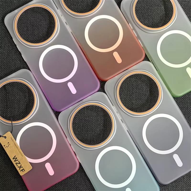 Mattierte Honor Phone Case Hülle mit Farbverlauf in Pink und Multicolour, stoßfeste Hartschale mit MagSafe-Kompatibilität für kabelloses Laden - Bild 2
