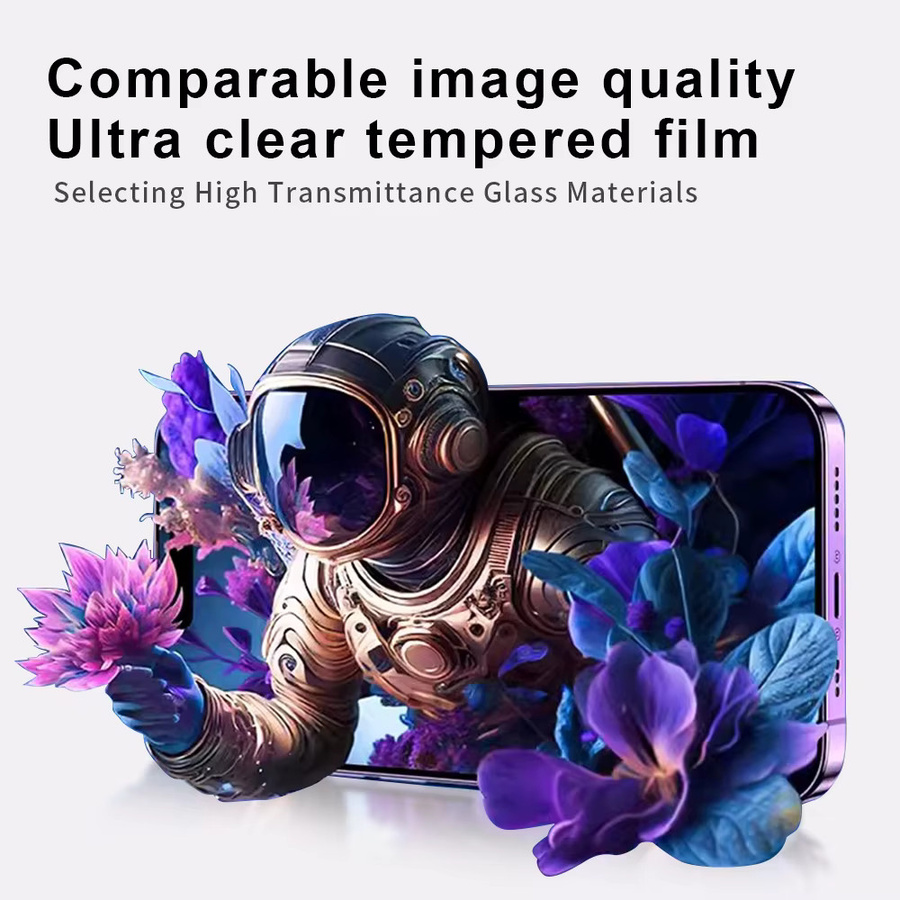Ahowie Gehärteter Glas-Displayschutz Transparent für iPhone 17E 16E 17 Air 16 15 Pro Max 14 Plus 13 Mini 12 11 X XS XR - Bild 5