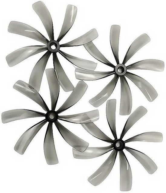 2 Paar iFlight HQ-Kanal 8-Blatt-Propeller 3,5 Zoll mit 5 mm Achse für Wing ProTek35 FPV-Drohne in Transparent - Bild 1