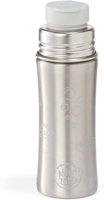 Affenzahn Trinkflasche aus Edelstahl mit Koala-Motiv in Grau und Silber - Bild 1