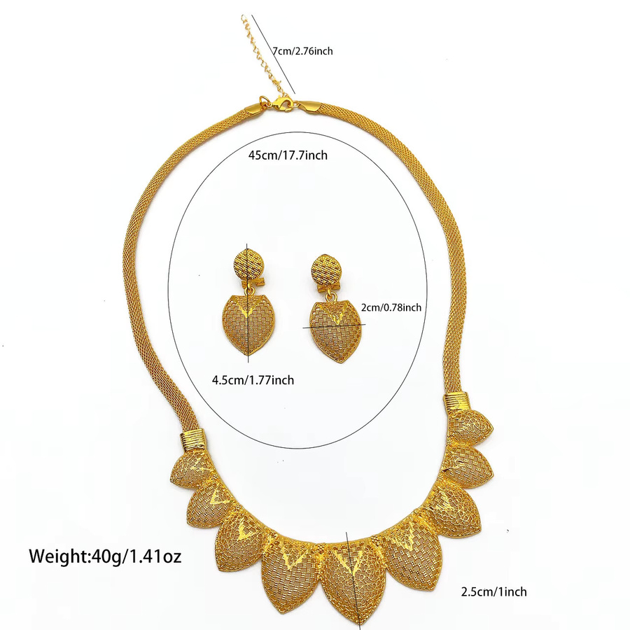 ANIID Schmuck-Set, Halskette, Ohrringe, Herz Anhänger, Gold, Damen - Bild 4