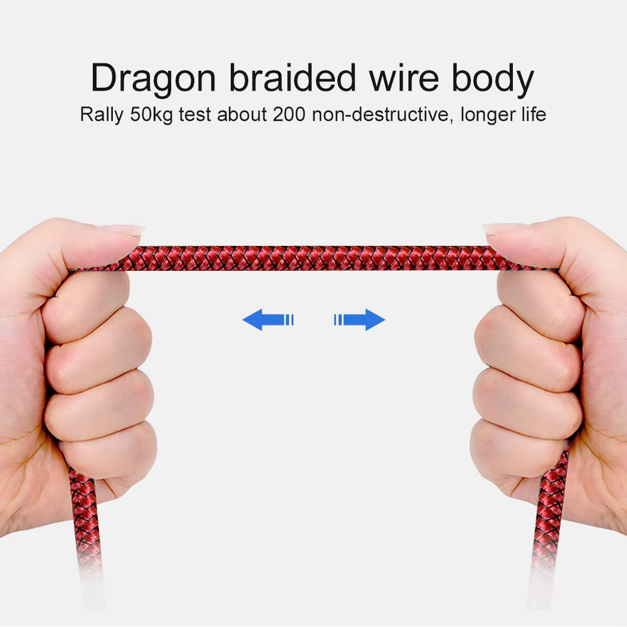 Koovesy USB Typ C Kabel in Grün, geflochtenes Nylon für schnelles Laden und Datensynchronisation mit 2,4 A - Bild 3
