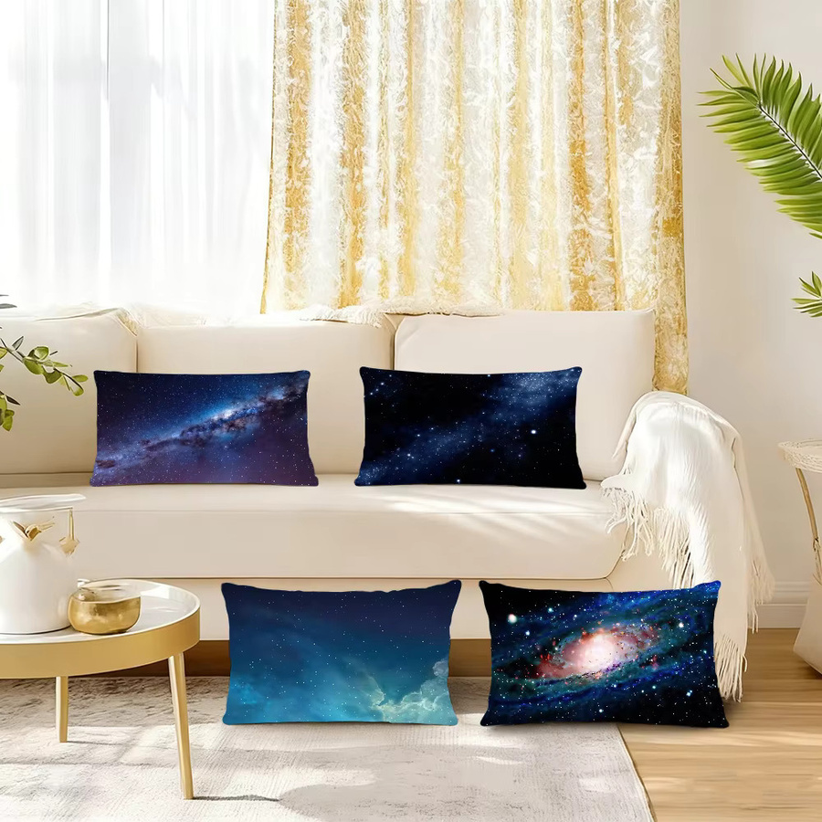 Potdemiel Kissenbezug mit Sternenhimmel und Galaxie-Motiv, rechteckig, B/H: 30 x 30 cm - Bild 2