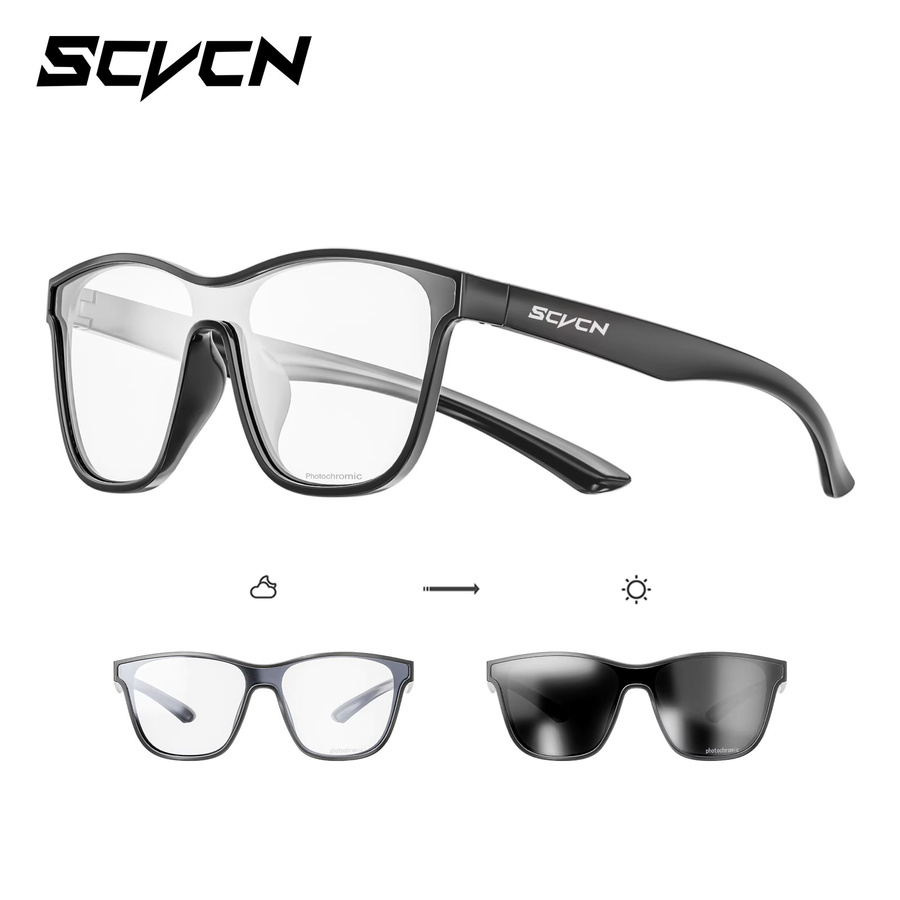 SCVCN Sportsonnenbrille, Vollrand, Schwarz, Unisex, polarisiert - Bild 2