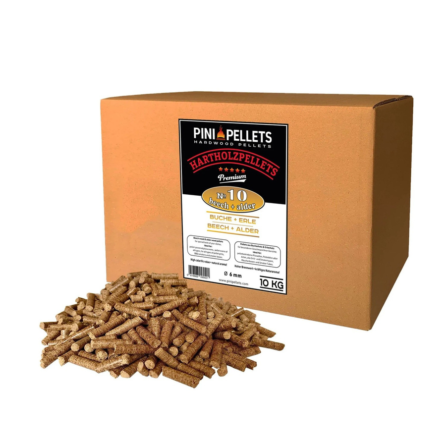 PINI Grillpellets Buche Erle Mix 10 kg - Bild 2