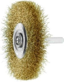 Lessmann Schaft-Rundbürste mit Messingdraht 0,20 mm in Gold, Durchmesser: 70 mm, Besatzbreite: 10 mm - Bild 1